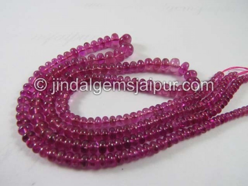 Baby Pink Rubellite Smooth Roundelle Shape Beads
